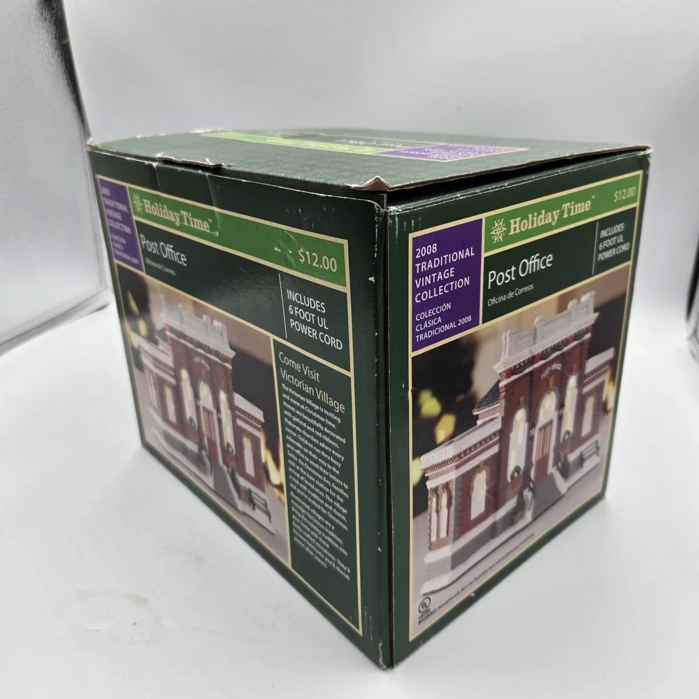 Holiday Time 2008 Traditional‎ Vintage Collection Post Office 6 FT Cord Light Up
